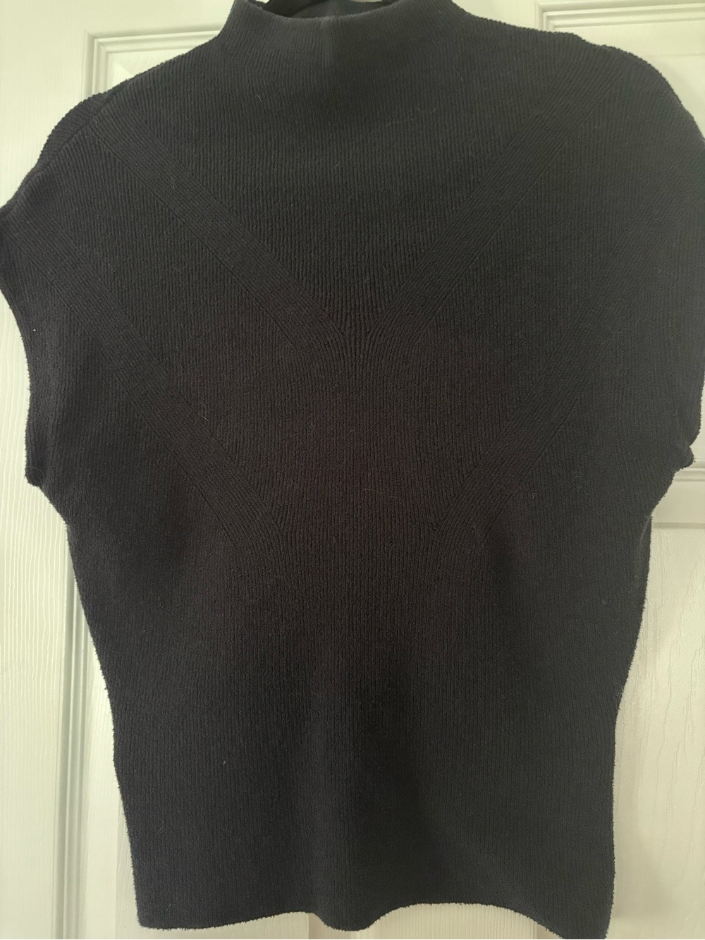 Club Monaco Black Knit  Neck Top, cotton mix, size small, worn once